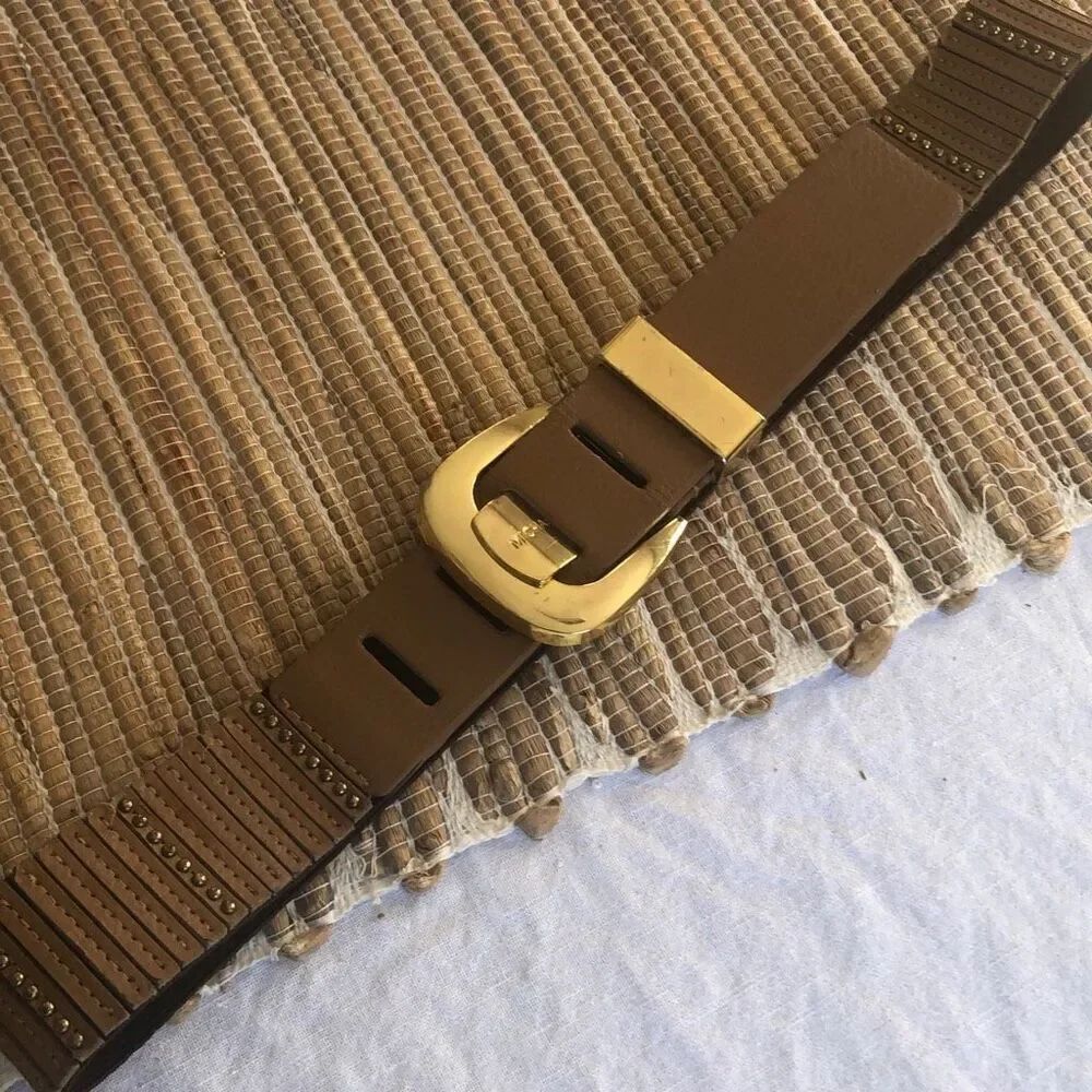Michael Kors, brown and gold belt size S